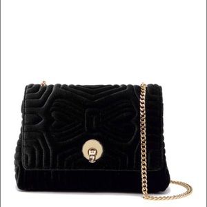 NEW Ted Baker Rachila Quilted Velvet Crossbody Blk